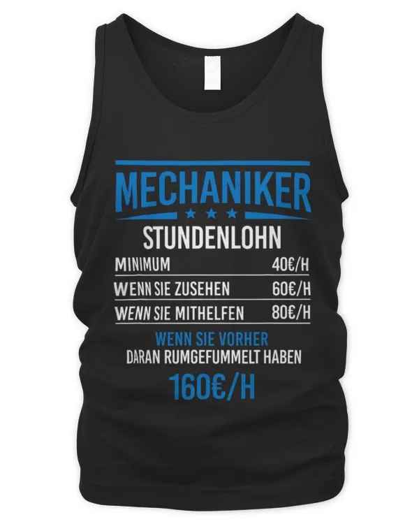 Cute Mechanic Hourly Wage Mechatronics Screwdriver Car Workshop - Men's Tank Top Men's Tank Top