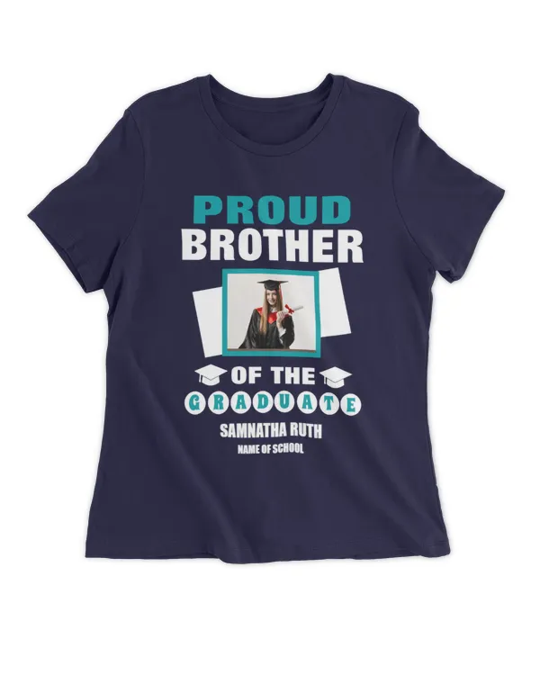 Personalized Proud Brother Of The Graduate Photo T-Shirt, Gifts for Brother, Gift idea for Brother