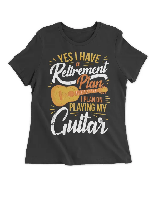 Retired Guitar Player Retirement Guitarist Old-Age Pension T-Shirt - Women's Premium Slim Fit Tee Women's Premium Slim Fit Tee