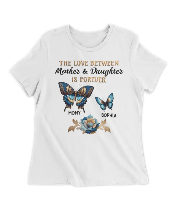 Love Between Mother & Daughters - Personalized Mug, Gifts For Daughter, Gifts Idea For Daughter - Women's Premium Slim Fit Tee Women's Premium Slim Fit Tee