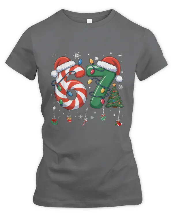 67 Meme Six Seven For Boys Girls Christmas (1) - Women's Premium Slim Fit Tee Women's Premium Slim Fit Tee