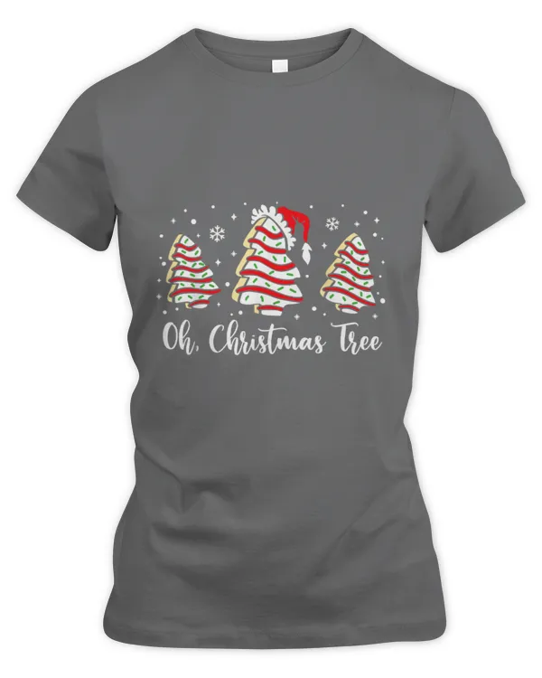 Groovy Oh Christmas Tree Cakes Debbie Becky Jen Cake Lovers - Women's Premium Slim Fit Tee Women's Premium Slim Fit Tee
