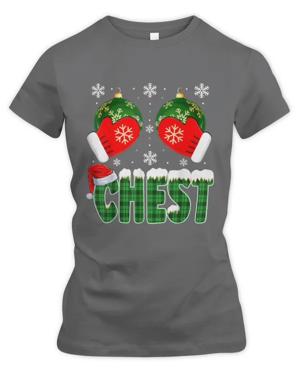 Chestnuts Matching Family Chest Nuts Christmas Couples - Women's Premium Slim Fit Tee Women's Premium Slim Fit Tee