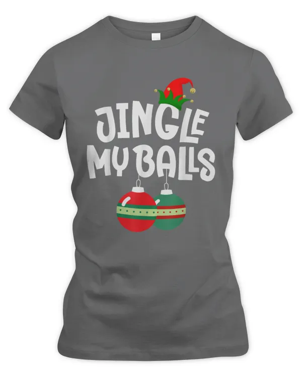 Jingle My Balls Christmas Couple Matching Tinsel Tits - Women's Premium Slim Fit Tee Women's Premium Slim Fit Tee