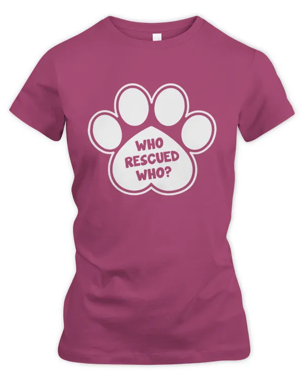 Who Rescued Who - Women's Premium Slim Fit Tee Women's Premium Slim Fit Tee