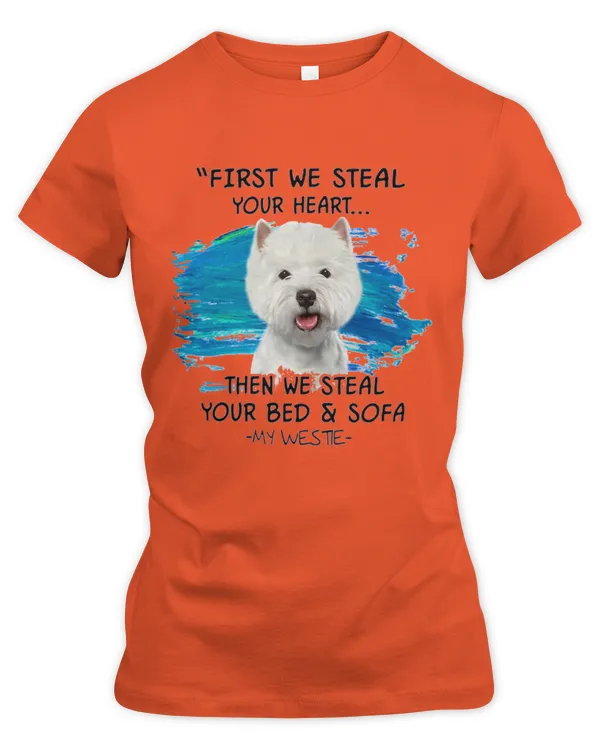 Westie_steal_your_heart - Women's Premium Slim Fit Tee Women's Premium Slim Fit Tee