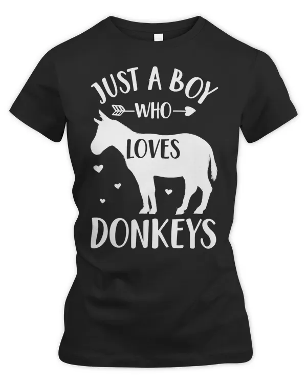Donkey Cattle Just a Boy Who Loves Donkeys Farmer Donkey Lover 451 Mule Farmer
