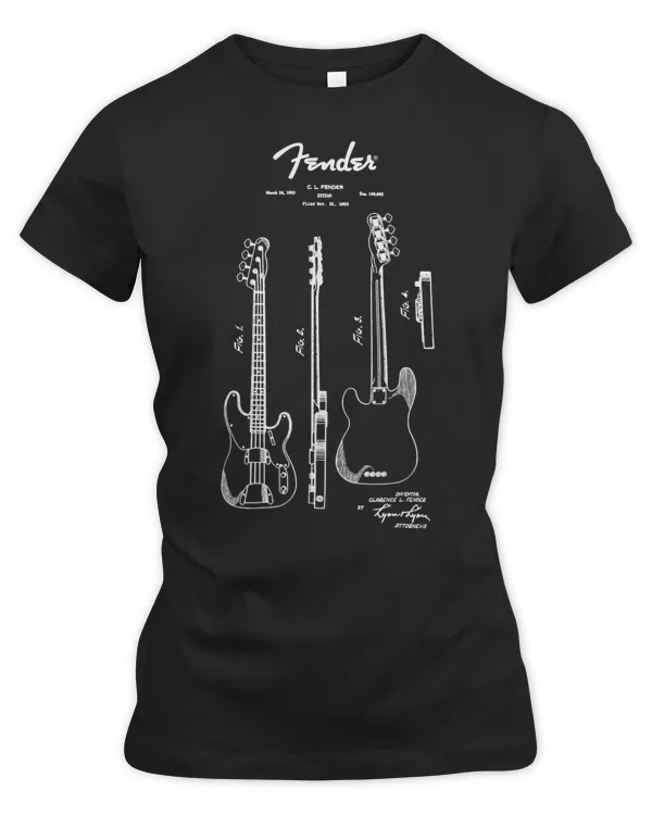 Guitar Guitarist Fender Guitar 1953 Patent Blueprint Art 190 musician Music