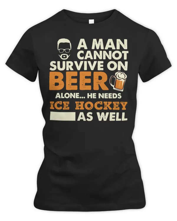 Hockey A Man Cannot Survive On Beer Alone He Needs Ice Hockey As Well 292 player