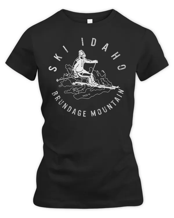 Skiing Lover Skier Ski Idaho Brundage Mountain Cool Distressed Skiing Skiing Lover Snow Mountain Loves Ski