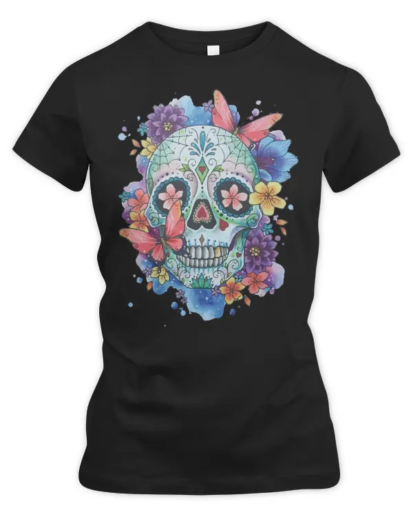 Skull Lover Skeleton Watercolor Sugar Skull Art Skulls