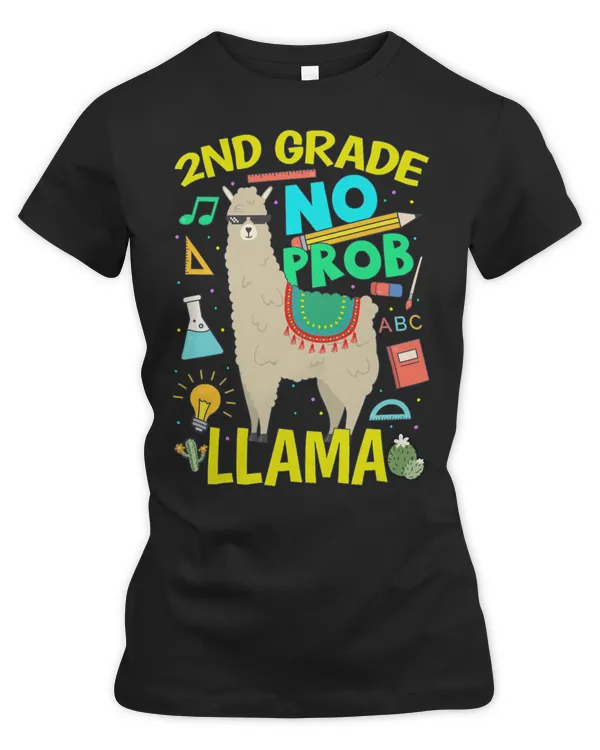 Teacher Teaching Lover 2nd Grade No Prob Llama Back to School Teacher Student 324