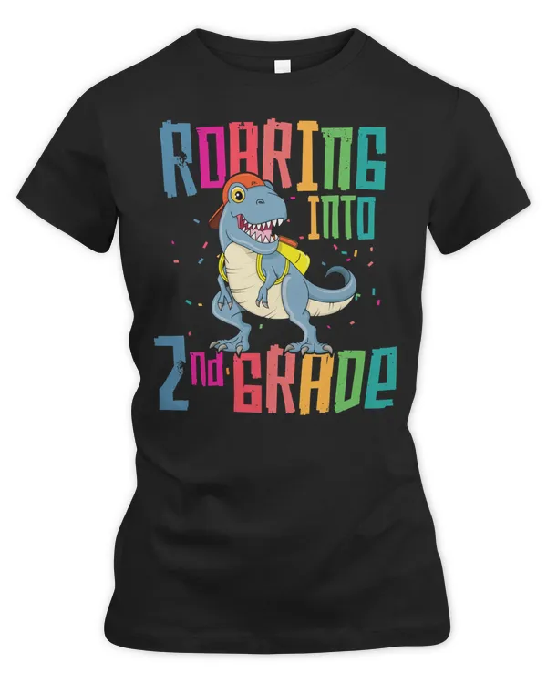 Teacher Teaching Lover 2nd Grade T Rex Roaring Back to SchoolDinosaur Boy 673