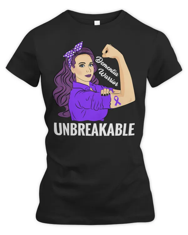 Dementia Warrior Unbreakable Support 86 Alzheimers Disease Awareness