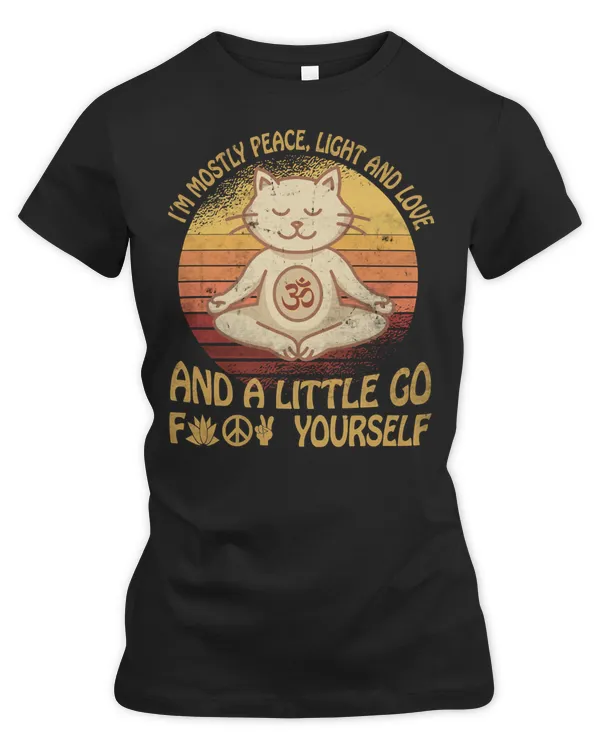 Yoga CatMeditation Meditate Gift Love Light Peace 496 namaste
