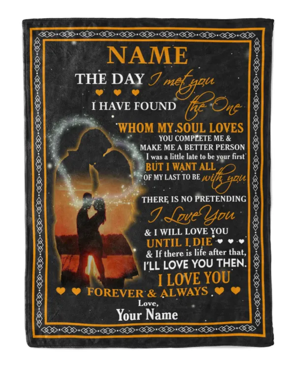 14/2 The Day I Met You Blanket, The Perfect Gift For Your Life Partner, Valentine Gift