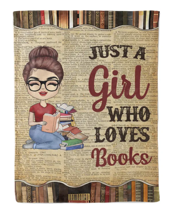 Just A Girl Who Loves Books Blanket