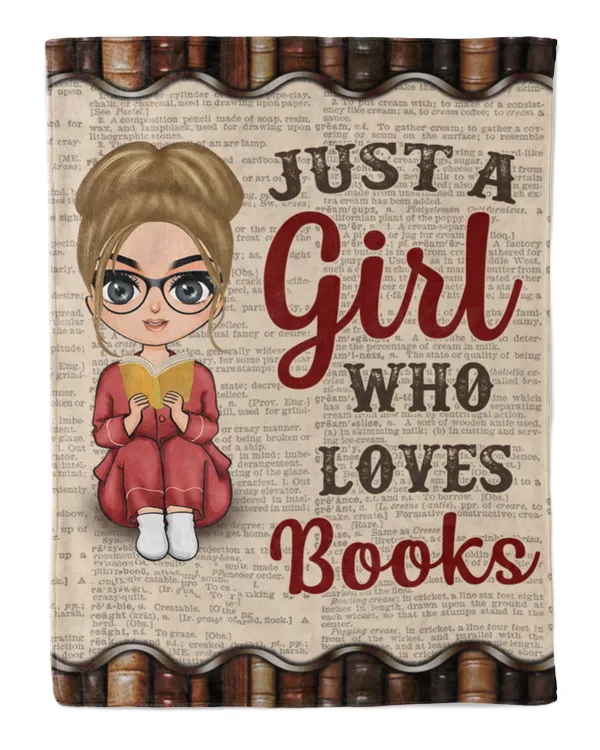 Just A Girl Who Loves Books Blanket