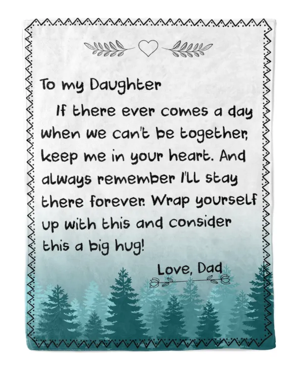 ETBK04 To My Daughter From Dad Blanket
