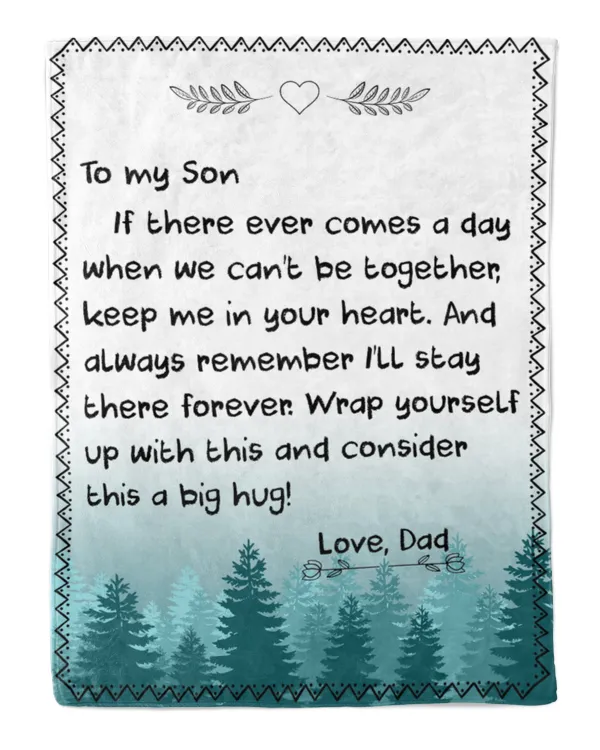 ETBK04 To My Son From Dad Blanket