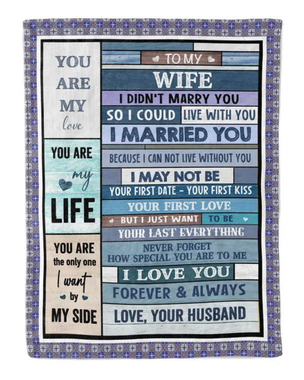 ETBK09 To My Wife You Are My Love Blanket
