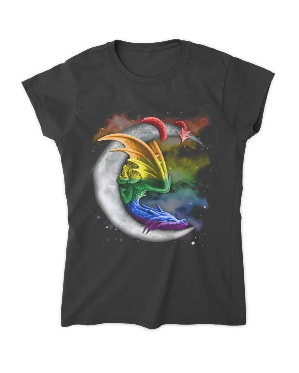 Lgbt Dragon On The Moon