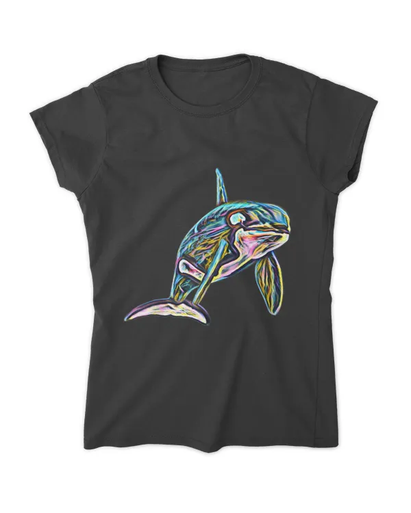Orca Motif Whale Ocean Predator Design T-shirt