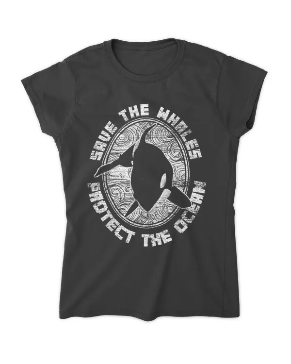Save The Whales Protect The Ocean Orca T-shirt