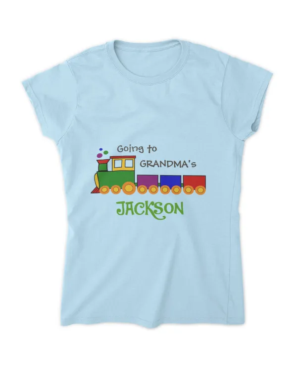 Boys Going to Grandma Overnight Bag with Train, Gifts for Grandma, Gift idea for Grandma