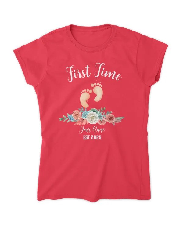 First Time Mommy To Be Mom Baby Shower Custom T-Shirt, Gifts For Mom, Gifts Idea For Mom, Mother's Day Gift
