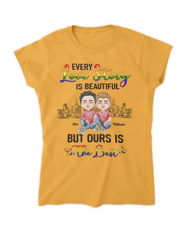 Every Love Story Is Beautiful But Ours Is The Best - Personalized Shirt - Gifts for Girlfriend, Gift idea for Girlfriend