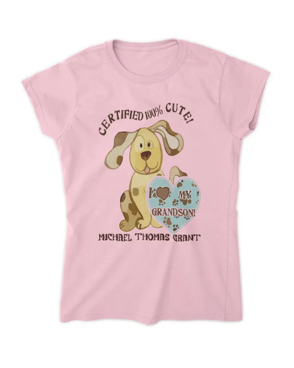 I Love my Grandson, Personalized Baby Tee Shirt, Gifts For Grandson, Gifts Idea For Grandson
