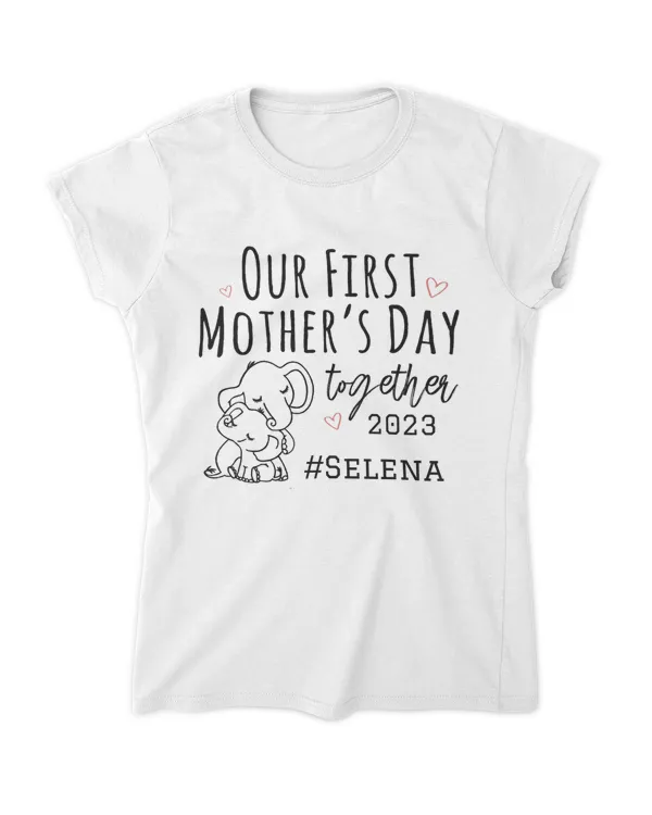 CUSTOM NAME AND NUMBER MOM TSHIRT, OUR FIRST MOTHER'S DAY TSHIRT, CAN BE CHANGE COLOR TSHIRT |treasurelife.store