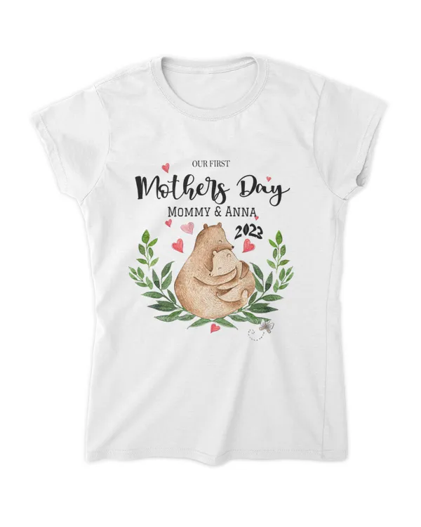 Custom name Tshirt, First time mom tshirt 2023 , First thim Mother's Day Tshirt 2023 |treasurelife.store