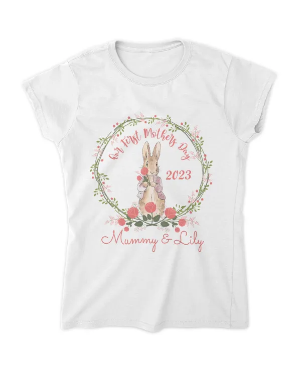 Custom your name and Your child name Tshirt 2023, First Time Mom 2023 Tshirt, First Mother's Day 2023 Tshirt | treasurelife.store