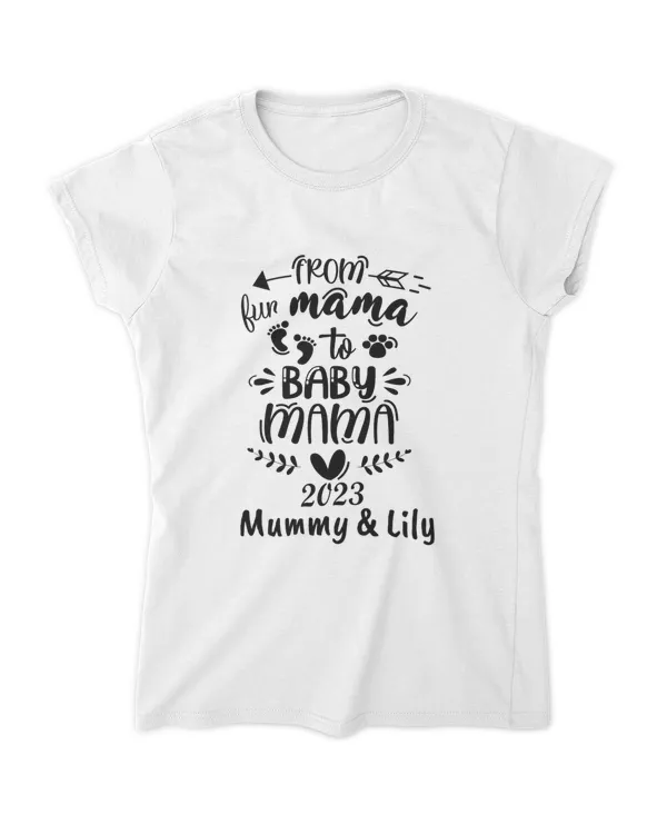 Custom Your name and Your Child name Tshirt, First time Mom Tshirt, Our first Mother's Day Tshirt 2023 |treasurelife.store