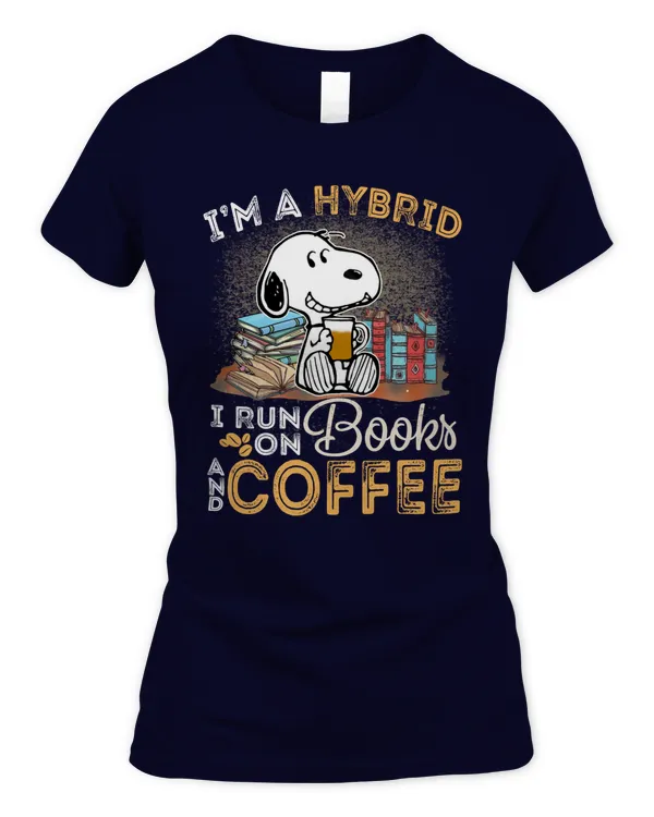 I'm A Hybrid I Run On Books And Coffee