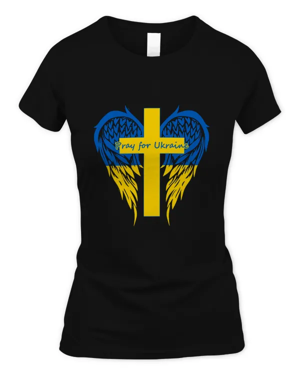 Pray for Ukraine Ukrainian Flag Heart