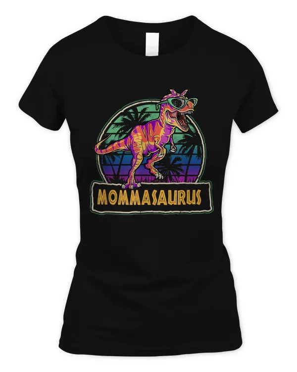 Mommasaurus T Rex Dinosaur Momma Saurus Matching T-Shirt