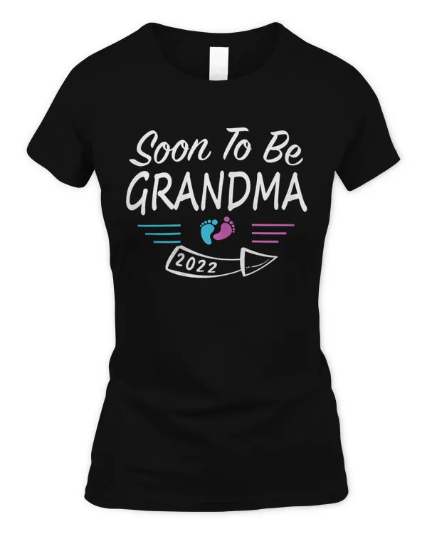 Womens Soon To Be Grandma Est.2022 Pregnancy Announcement Gift T-Shirt