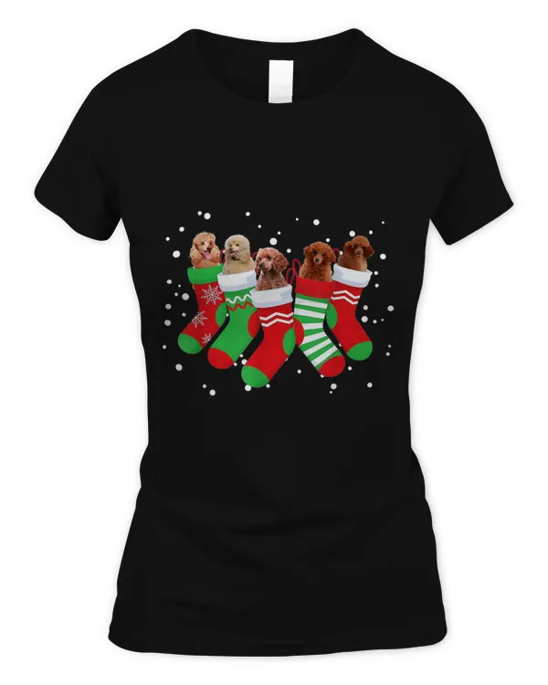 Ki Cute Socks Poodle Christmas Costume Dog Christmas Gift Classic T-Shirt
