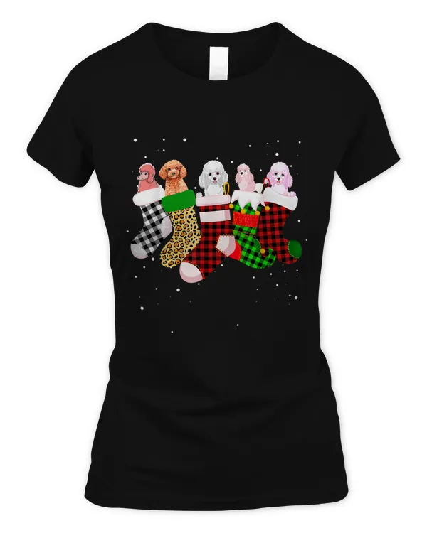 Ki Funny Poodle Christmas Socks Costume Merry Xmas Dog Gift Classic T-Shirt