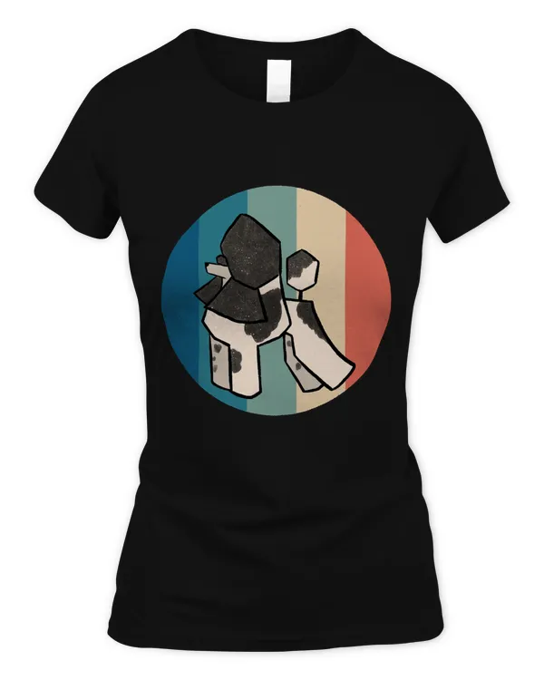 Black Parti Poodle Dog Vintage Retro Distressed Classic T-Shirt