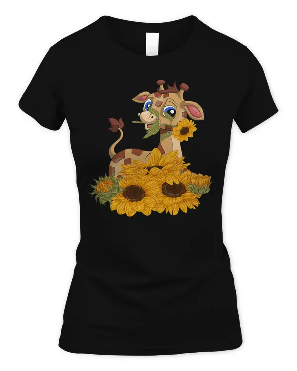 Giraffe Africa Safari Zoo Keeper Cute Animal Sunflower Giraffe 90