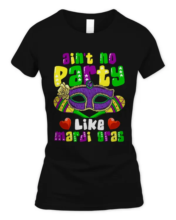 Ain't No Party Like Mardi Gras Celebration Beads T-Shirt
