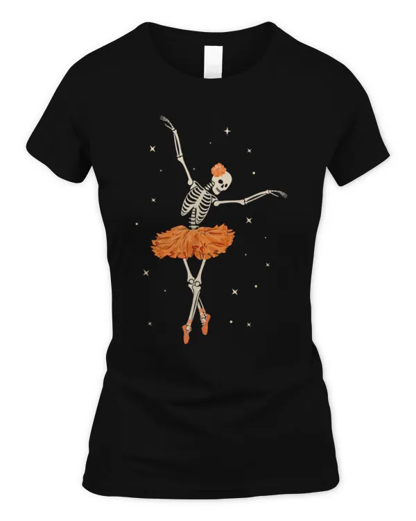 Dancing Skeleton Ballerina Ballet Dance Halloween Women Girl_1 - Women's Standard T-Shirt Women's Standard T-Shirt