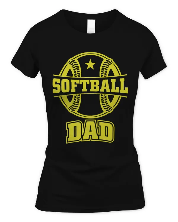Cute Softball dad supportive sport family graphic design - Women's Standard T-Shirt Women's Standard T-Shirt