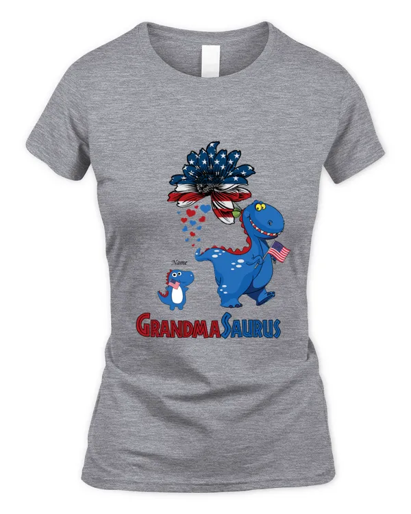 Grandma 4th July Personalized Shirt, Grandmasaurus Personalized Gift, Gift For Grandma, 4th Of July Shirt