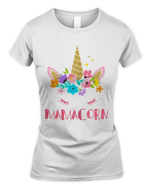 Womens Funny Mamacorn Unicorn Costume Mom Mother's Day T-Shirt