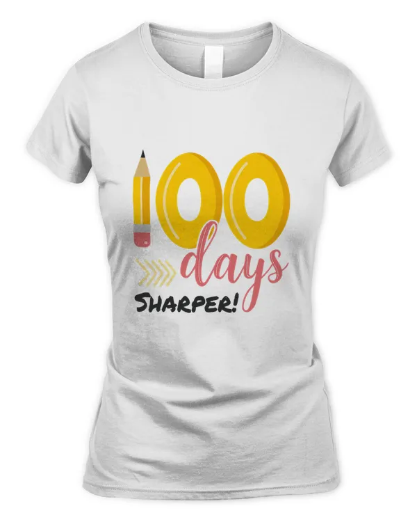 100 Days Sharper Shirt 100th Day Of School Teacher Kids T-Shirt